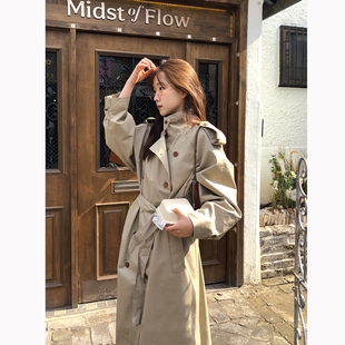高个子风衣外套女款2024新款秋季气质流行法式复古廓形长款大衣