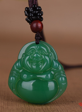 天然真品澳洲冰种玉髓弥勒佛