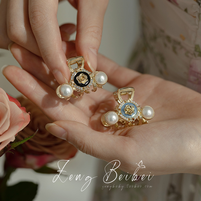 【法式玫瑰】温柔珍珠小抓夹