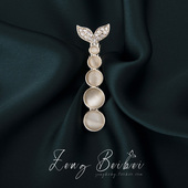 人鱼公主 少女发夹边夹鱼尾一字夹珍珠刘海夹侧边发卡头饰夹子