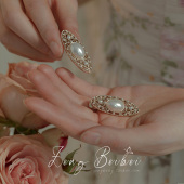 精致珍珠刘海侧边夹子迷你碎发卡子发饰 镂空小发夹 绮梦少女 法式