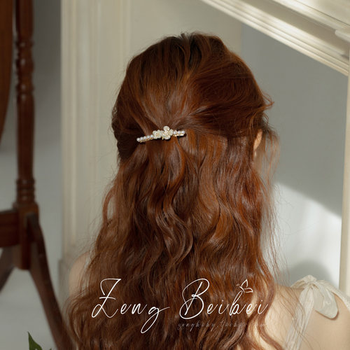 【仙美梨花】法式温柔弹簧夹