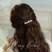 法式 清冷蝴蝶 高级感一字弹簧夹 精致发夹仙女后脑勺半扎发卡头饰