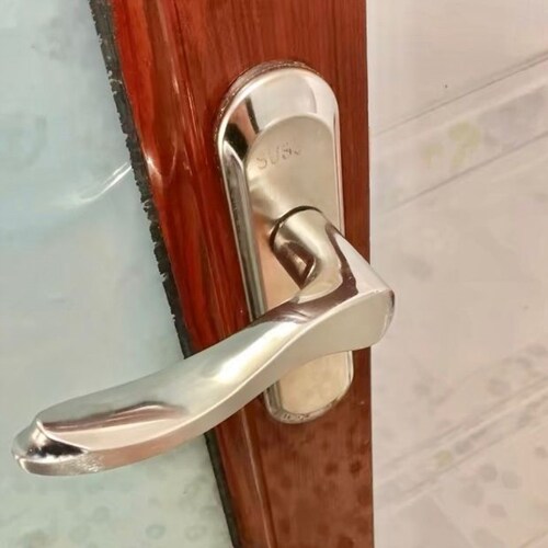 厕所门锁浴室加厚款无钥匙卫生间门把手通用款不锈钢单舌门锁