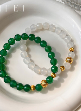 碧玉髓手串白色玉髓手链招财转运手饰2025新款轻奢小众精致高级感