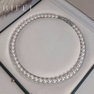 澳白珍珠灵蛇项链925银蛇镶钻颈链2025新款锁骨链轻奢气质配饰女