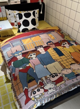春日部 野原家 蜡笔小新的家 动感超人 卧室布置卡通 床毯