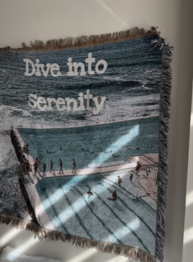 Dive in to serenity澳洲悉尼bondi泳池minimal挂毯卧室布置