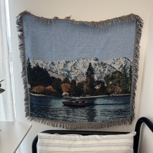 新西兰南岛皇后镇Queenstown雪山自然风景 松弛感卧室布置挂毯