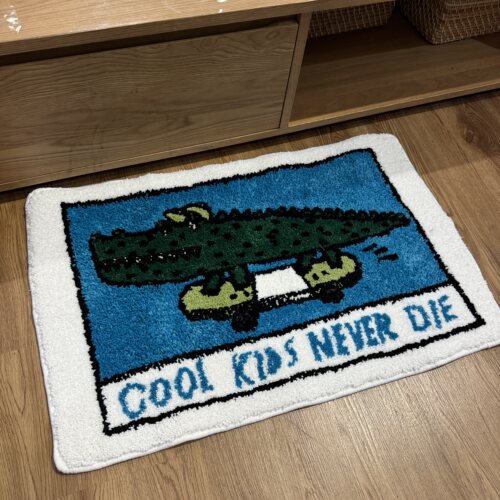 Cool kids Never Die 韩式可爱簇绒地垫入户地垫脚垫门垫吸水防滑