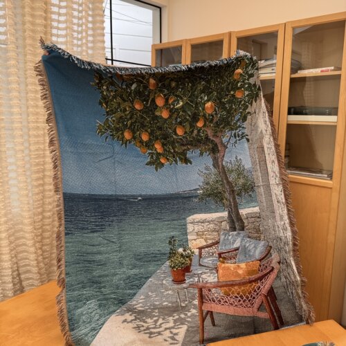 地中海意大利阿马尔菲小镇 Amalfi Coast 柠檬树风景挂毯