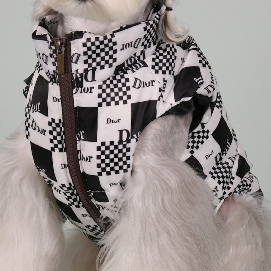 thumbnail for Pet Down Vest 2025 New Year Clothes White Duck Down Thickened Puppy Clothes Teddy Pomeranian Corgi Feet Thick