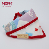 宠物口水巾狗狗双层围兜潮牌毛绒玩具三角巾小狗猫咪春夏两色潮牌