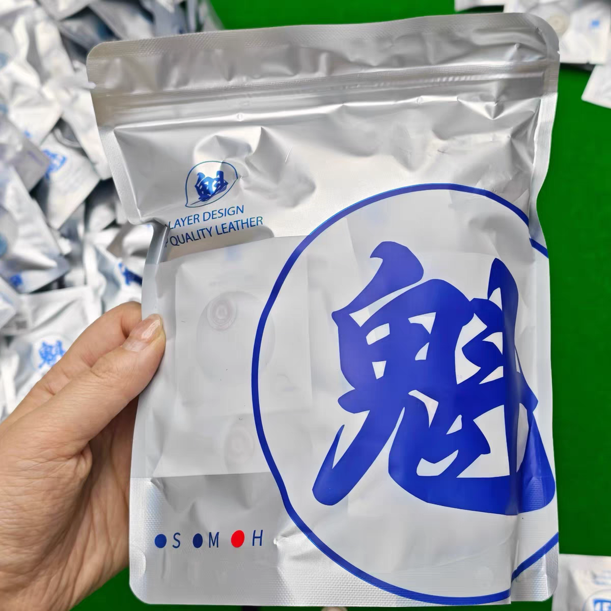 魁台球大头皮头14mm多层美式高弹抓球耐打职业黑八九球杆杆头