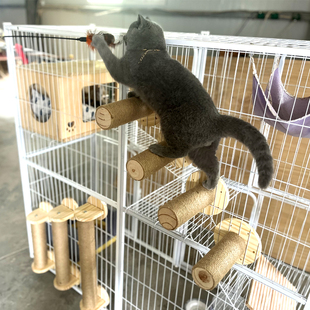 猫咪楼梯实木猫抓柱抓板猫爬架墙壁式楼梯爬梯跳台猫跳板猫笼爬架