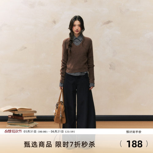 7shiftin2024秋冬新品针织上衣