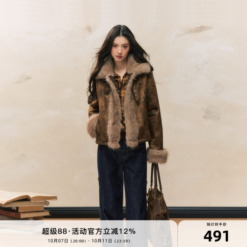 7shiftin2024冬季新品皮毛外套