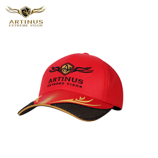 红色钓鱼帽ARTINUS帽子M码轻盈透气户外运动配防风帽夹AC-792
