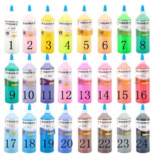 儿童DIY胶画烤画专用颜料 瓶24色夜市广场摆摊 奕彩大瓶油膏500g