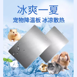 龙猫铝板荷兰猪冰垫兔子夏天夏季散热板仓鼠宠物豚鼠隔热片烤胶画