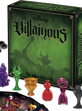 美国直邮迪士尼恶人系列强手棋棋盘游戏扩充包玩具正品Villainous