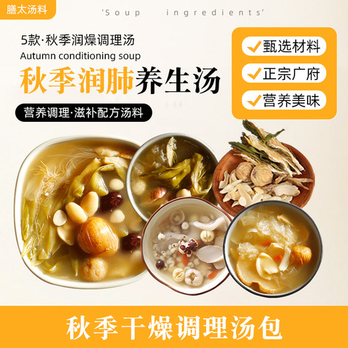 夏季清润燥干润咳养生汤料包