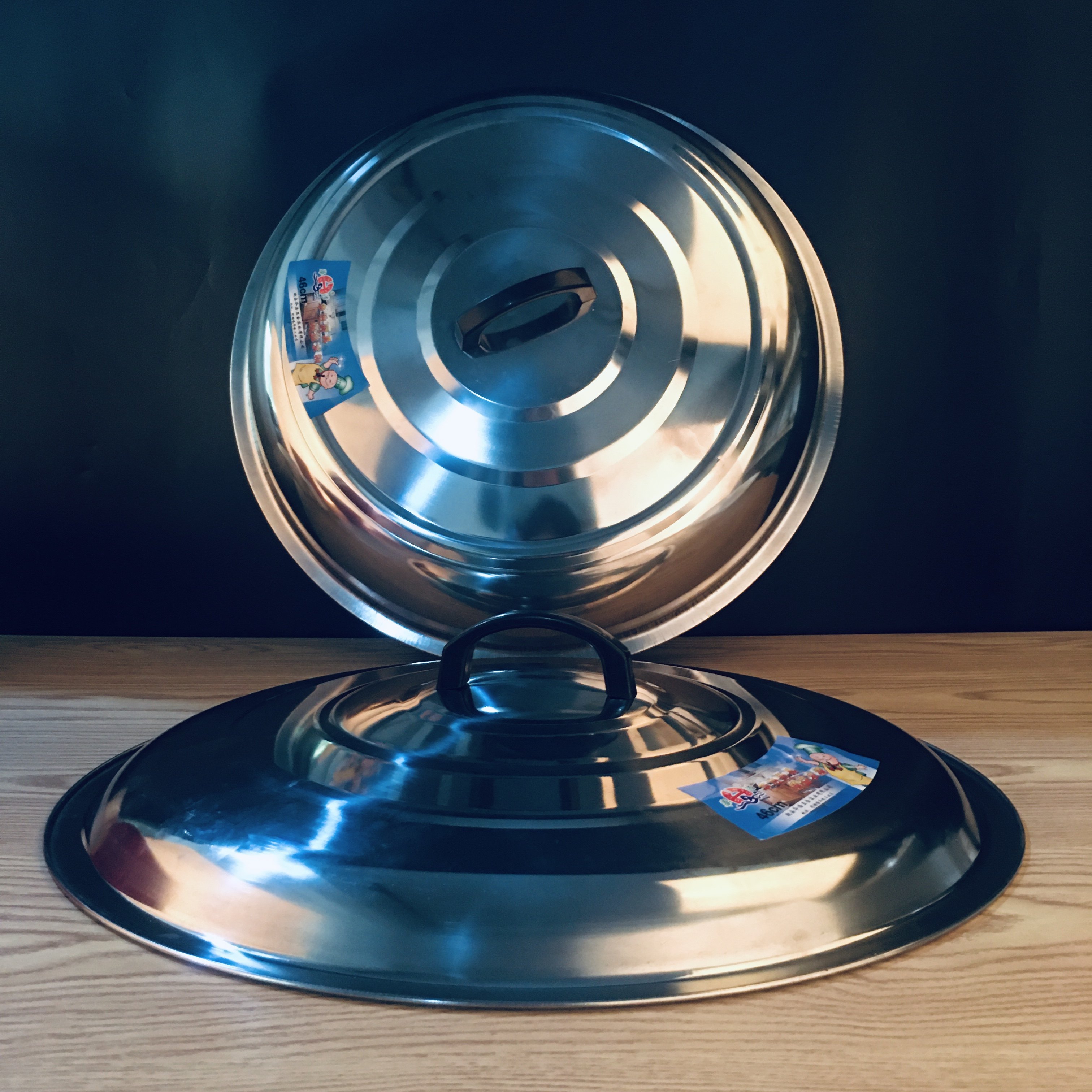 锅盖 不锈钢 铁炒锅盖平底锅大锅盖锅盖把手蒸锅特厚锅盖高鼓锅盖