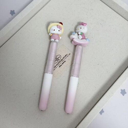 改娃萌粒中性笔按动可爱高颜值创意萌粒笔DIYdiy学生黑色