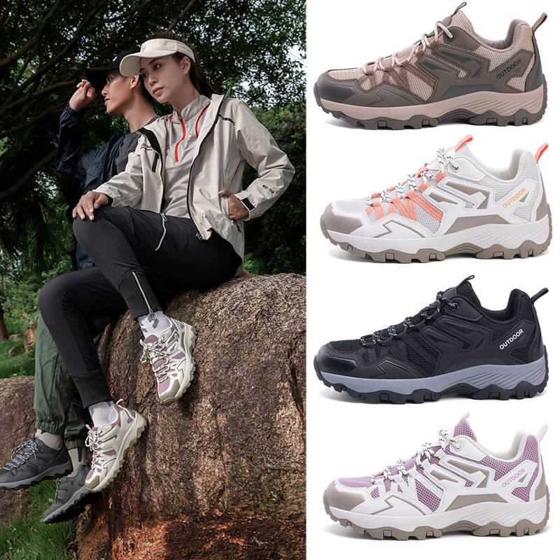 情侣户外鞋女登山鞋男鞋防滑徒步鞋透气耐磨旅游鞋轻便爬山运动鞋