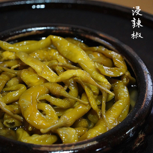 【浸辣椒500g】湖南特产酸辣椒农家自制坛子泡菜炒鸡杂蒸鱼头调料