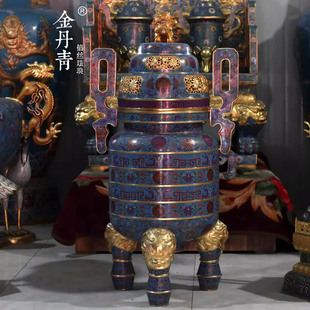 延禧攻略道具受托厂景泰蓝掐丝珐琅大熏香炉仙鹤清宫影视道具摆件