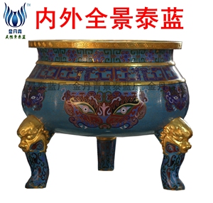 纯手工内外全景泰蓝珐琅香炉佛具供佛香插檀香炉收藏艺术品礼品