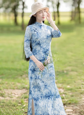 扎染手工汉服纯棉白坯古风复古