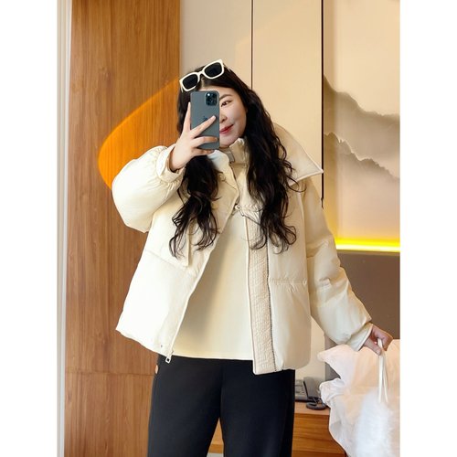 梵朵大码女装13099冬季新款时尚百搭棉服小个子气质休闲棉衣外套