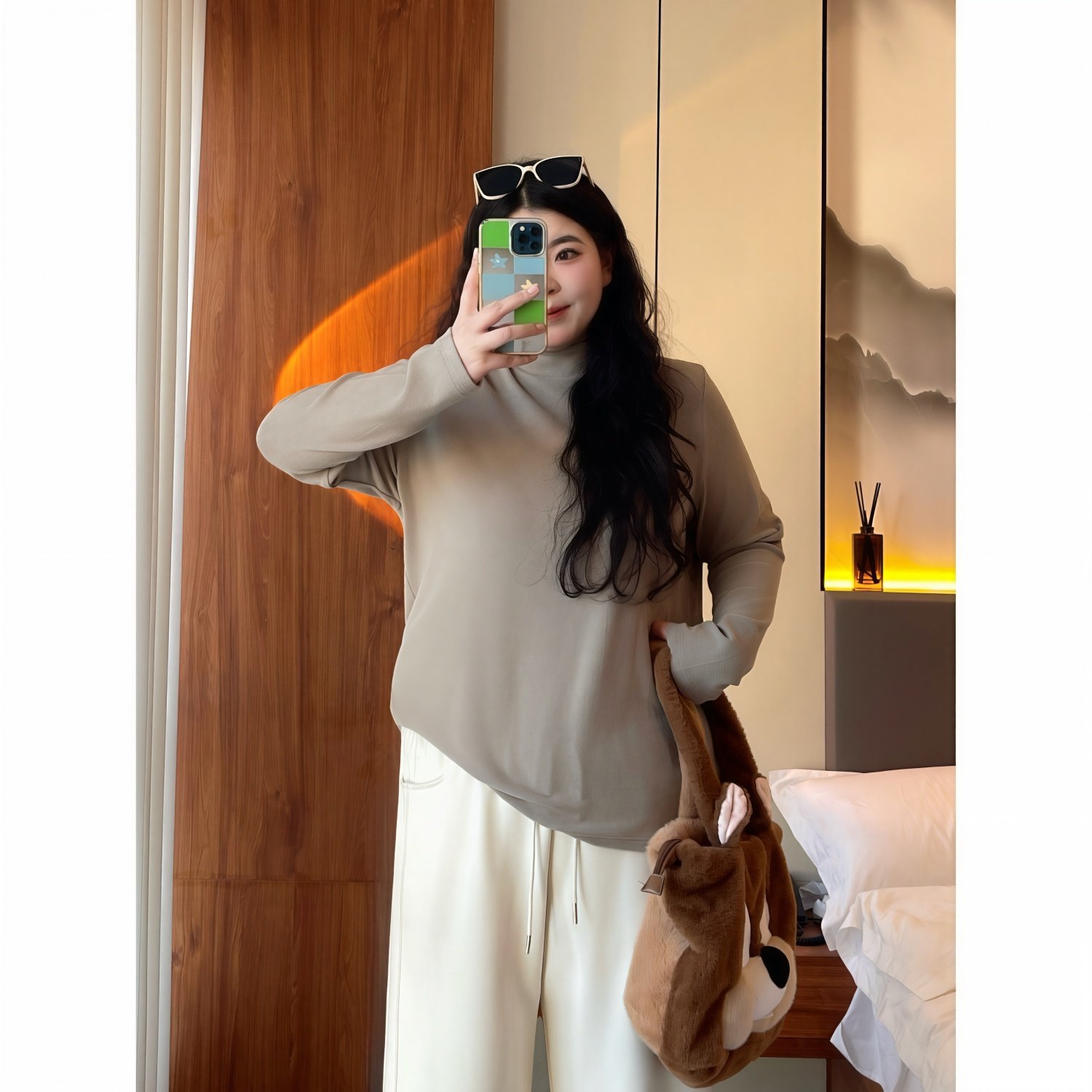 梵朵大码女装16512秋冬修身显瘦内搭长袖半高领打底衫小众上衣,女装/女士精品,大码内搭,淘宝优惠券,粉丝福利购,淘宝优惠卷