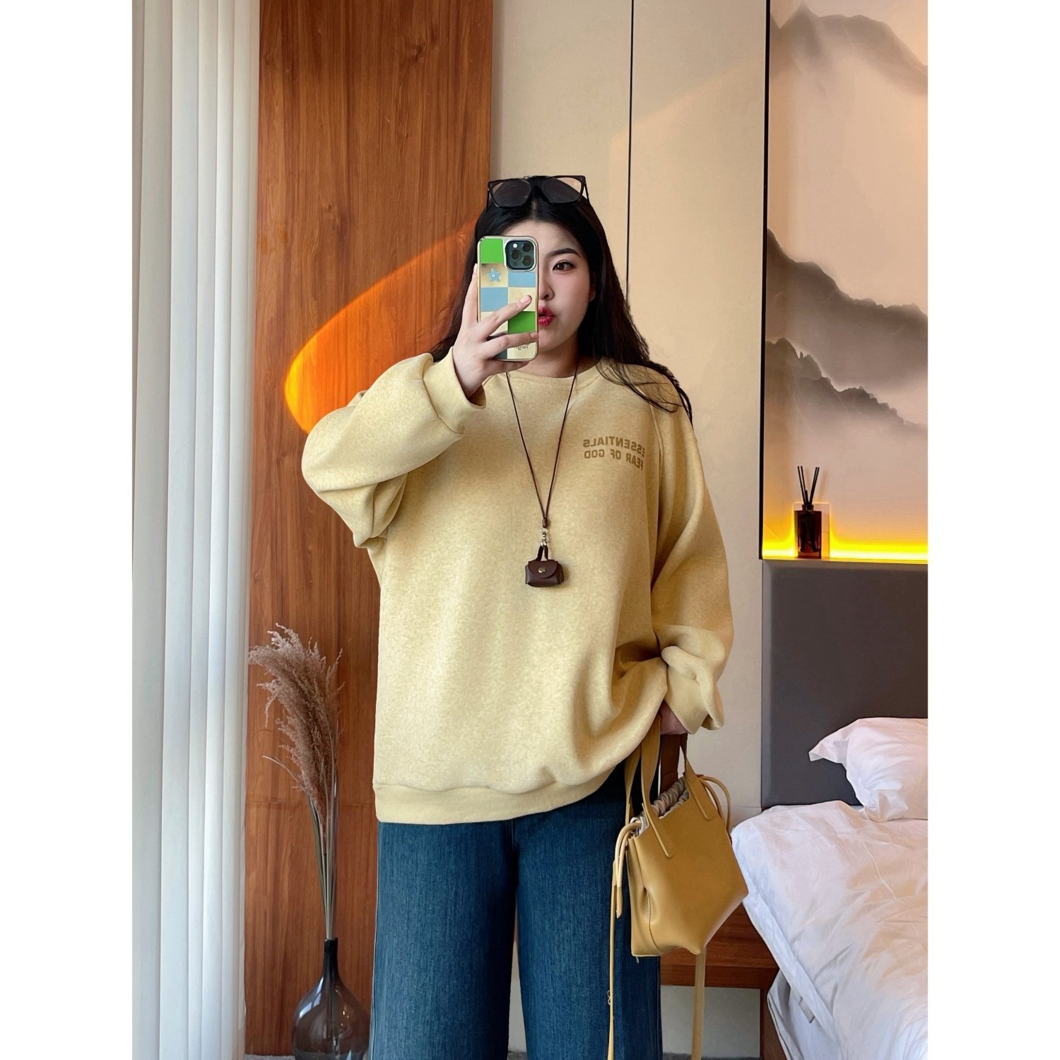 梵朵大码女装16601秋冬简约百搭宽松温柔风加绒卫衣遮肚显瘦上衣,女装/女士精品,大码内搭,淘宝优惠券,粉丝福利购,淘宝优惠卷