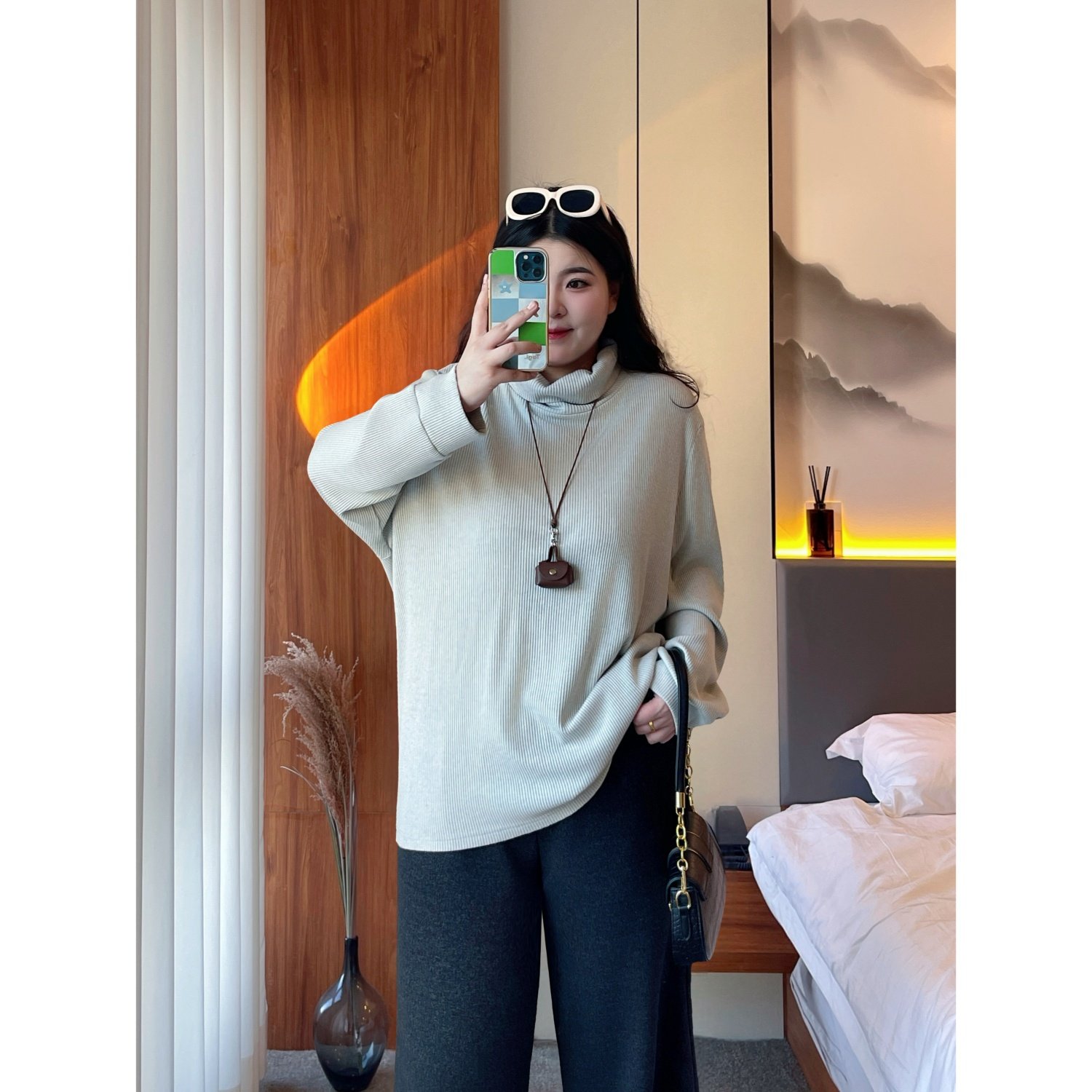 梵朵大码女装4384秋冬胖MM显瘦巨好看打底内搭遮胯休闲针织衫上衣,女装/女士精品,大码内搭,淘宝优惠券,粉丝福利购,淘宝优惠卷