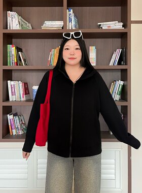 梵朵大码女装初秋洋气卫衣修身显瘦胖MM休闲百搭外套潮11552J