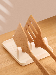 日本厨房餐具汤勺架筷子锅盖锅铲垫收纳放铲子托多功能台面置物架