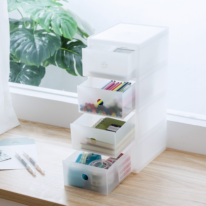 日式桌面多层抽屉式收纳柜 书桌塑料收纳盒 办公室桌上文具整理柜,收纳整理,桌面收纳盒,淘宝优惠券,粉丝福利购,淘宝优惠卷