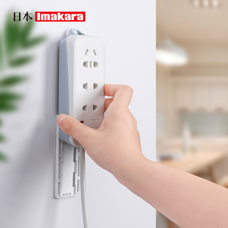 日本插线板固定器创意收纳神器