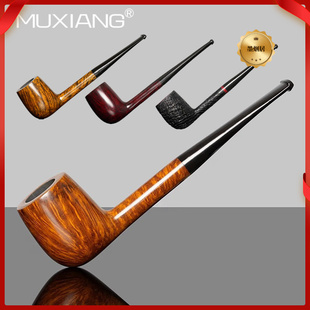 木香石楠木烟斗加拿大式长腿铅笔杆直柄撞球斗3mm 过滤芯烟道烟具