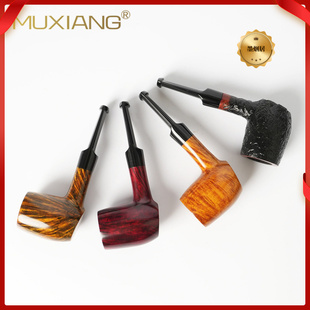 木香小号石楠木烟斗烟具直式3mm过滤马鞍烟嘴手工实木烟斗批发