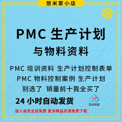 PMC生产计划与物料控制视频课程PPT生产管理培训仓库物料流程表格