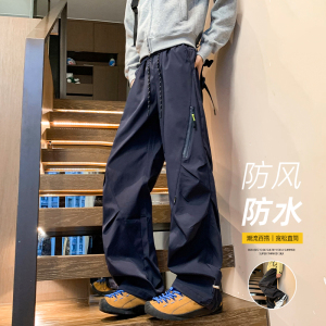 抖音/港风男裤2025秋季三防冲锋裤直筒大码休闲裤HK9662-P35图片