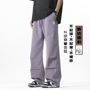 D-A232-HK9581-P30伞兵工装裤春季新款潮牌复古抽绳运动休闲裤图片