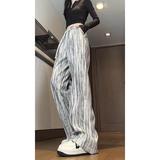 D-A232-HK9533-P40扎染条纹卫裤女秋季宽松百搭休闲女裤，女装休闲裤，电商A232