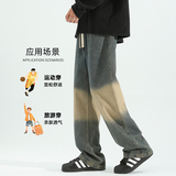 D-A232-HK9521-P40-牛仔裤男生秋季潮流百搭大码学生宽松直筒，男装牛仔裤，电商A232