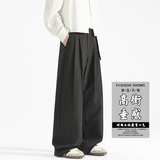 肌理感泡泡纹宽松大码小西裤2025秋季新款男士休闲裤子HK9671-P33，男装休闲裤，电商A232
