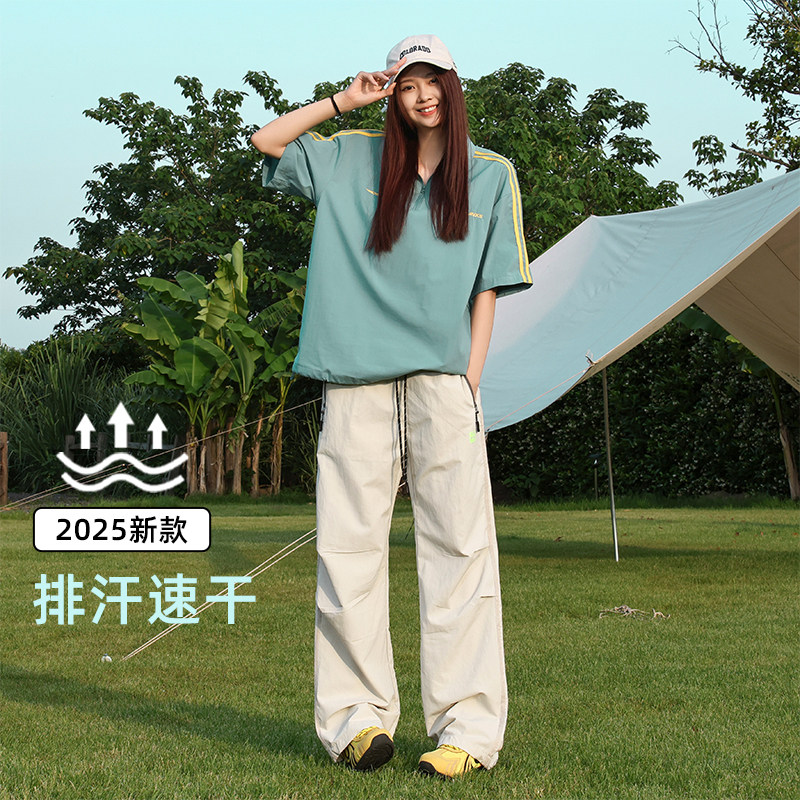 D-A232-HK9579-新款男美式复古潮牌情侣工装裤宽松阔腿休闲裤子,男装休闲裤,电商A232